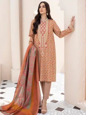 2 Piece Embroidered Khaddar Suit (Unstitched)