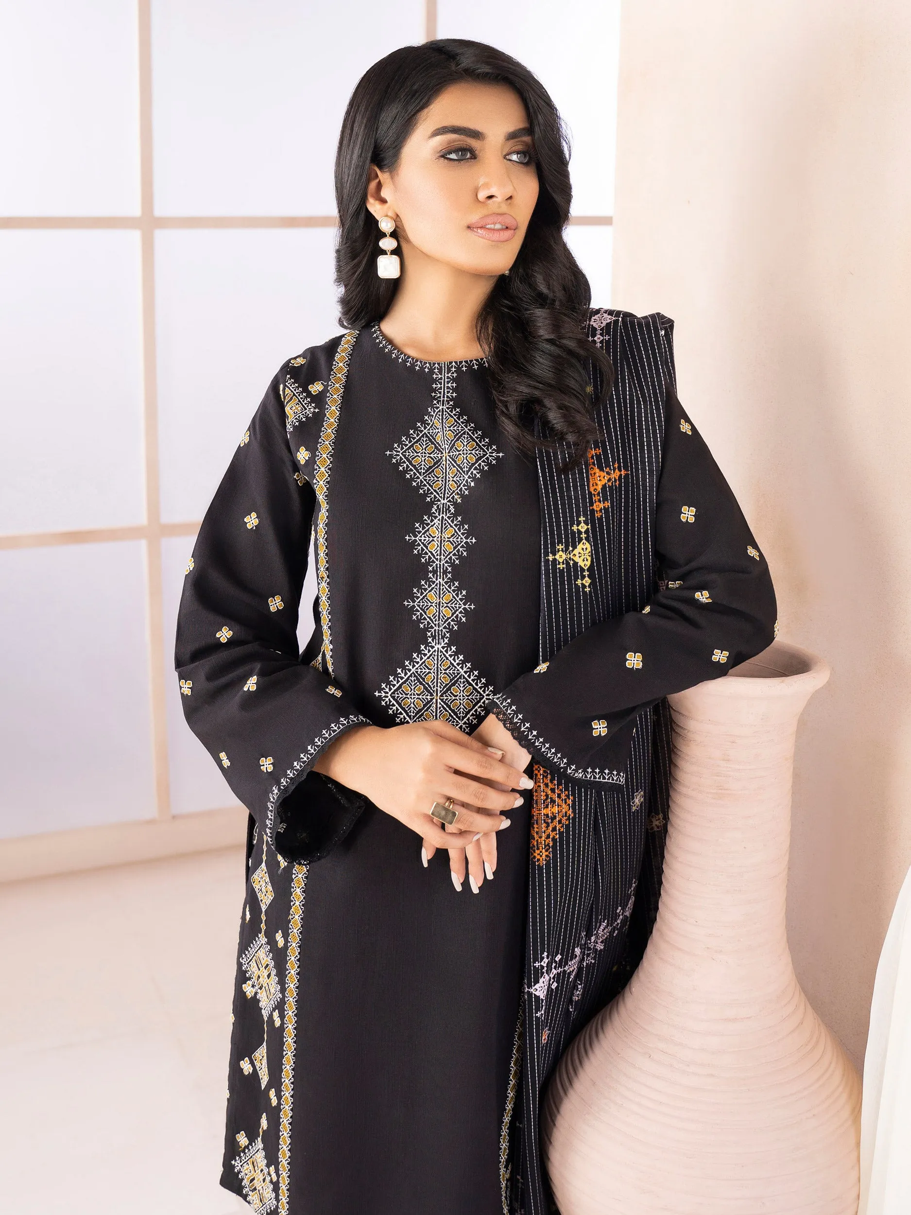 2 Piece Embroidered Khaddar Suit