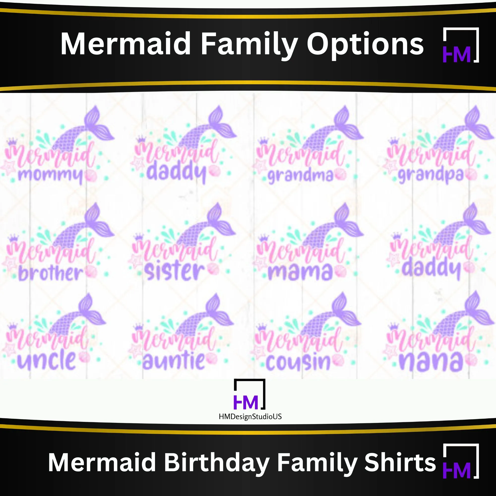 2nd Birthday Mermaid Party Shirts