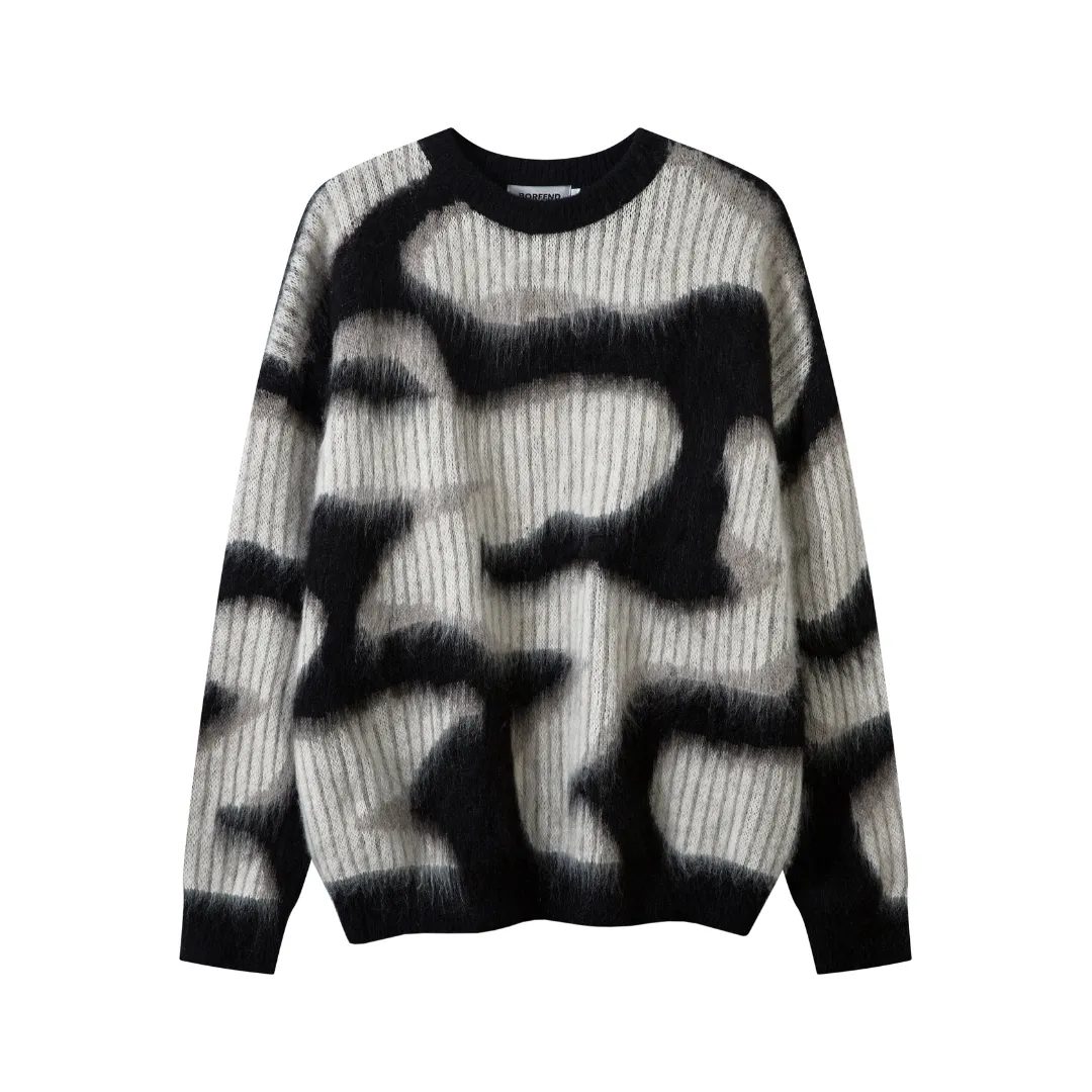 Abstract Camo Cozy Sweater