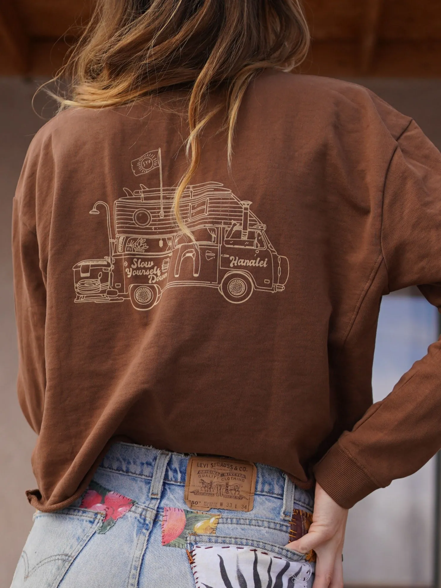 Adventure Van Crop Sweater