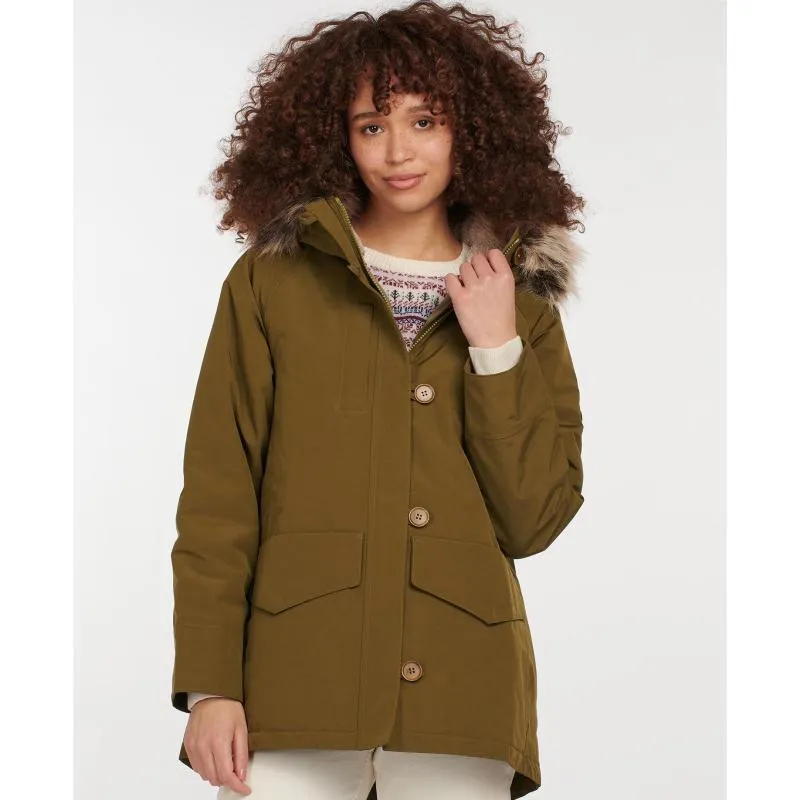 Barbour Warkworth Ladies Waterproof Jacket - Nori Green/Dusky Green