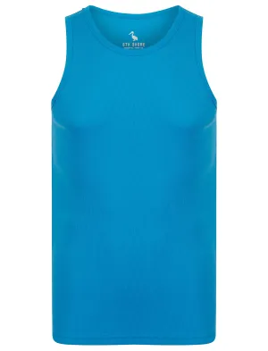 Calvin Cotton Ribbed Plain Vest Top in Blithe Blue - South Shore