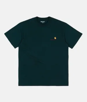 Carhartt American Script T-Shirt - Deep Lagoon