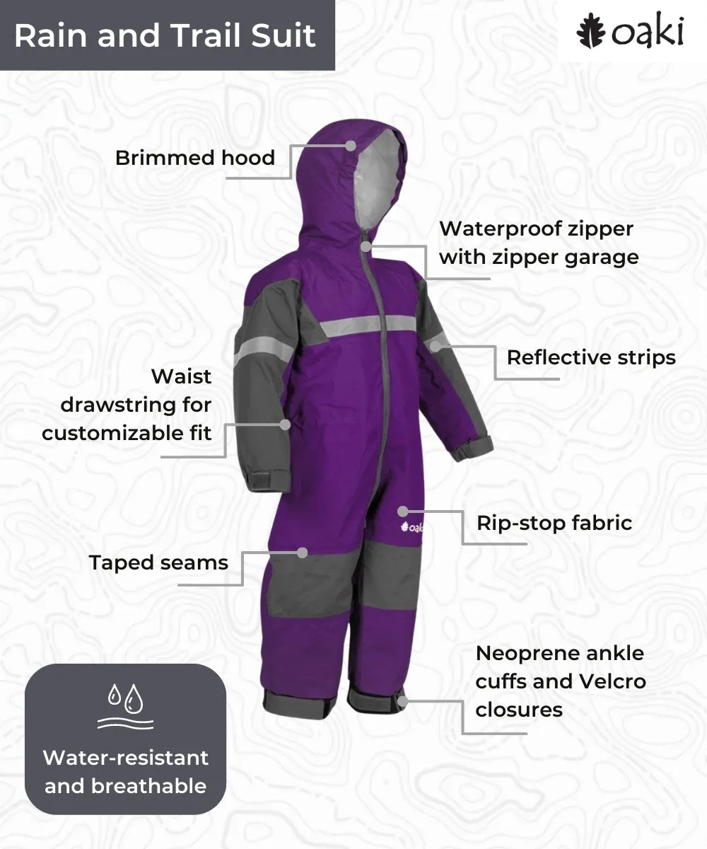 Children's Rain/Trail Suit, Deep Purple