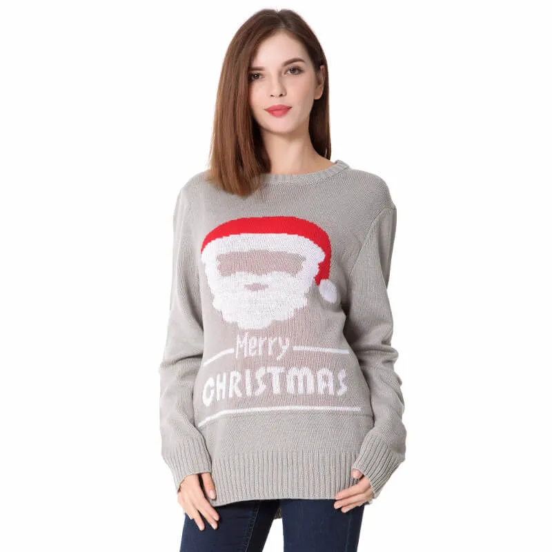 Christmas Crew Neck Pattern Knitting Sweater