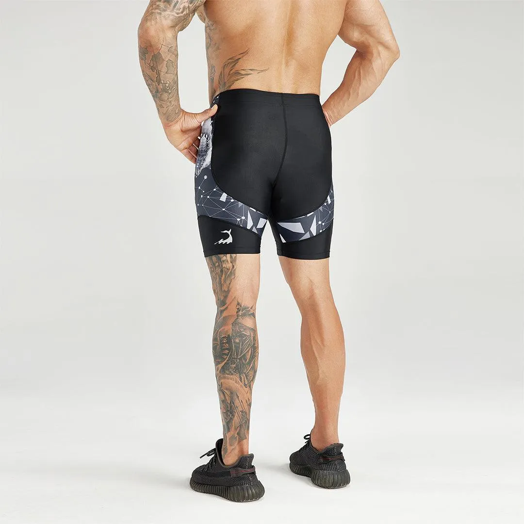 Classic UPF50  Mens Jammer & Compression Shorts Base Layers  - Shark Style