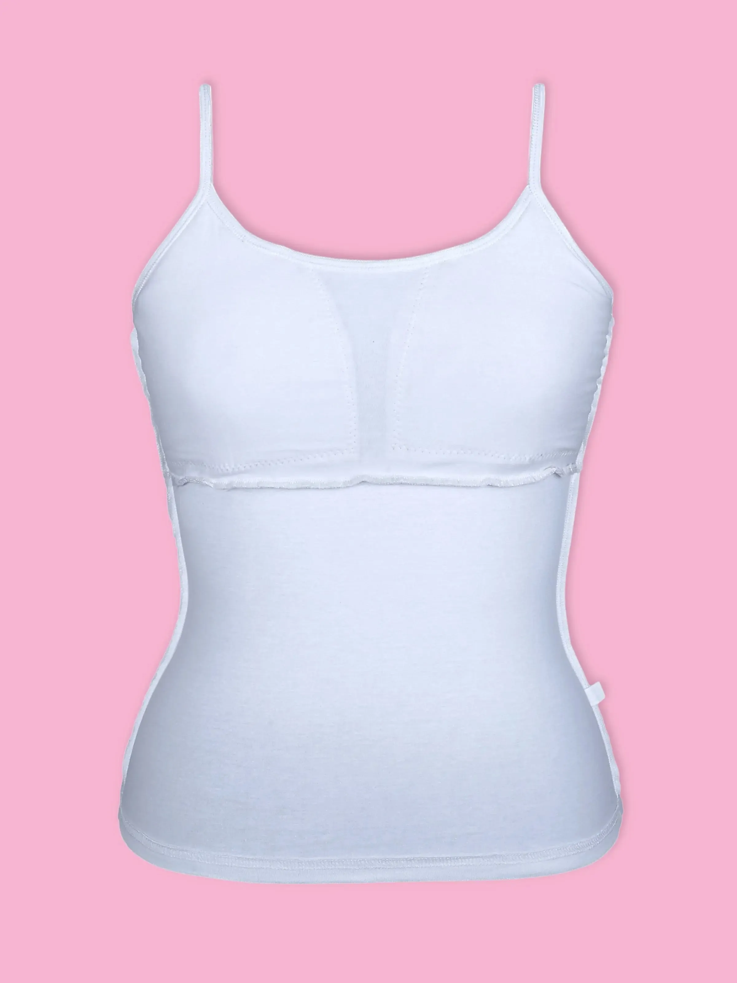 Cotton Padded Camisole Bra in High Coverage with Adjustable Straps - Grey, White & Black Pack-of-3