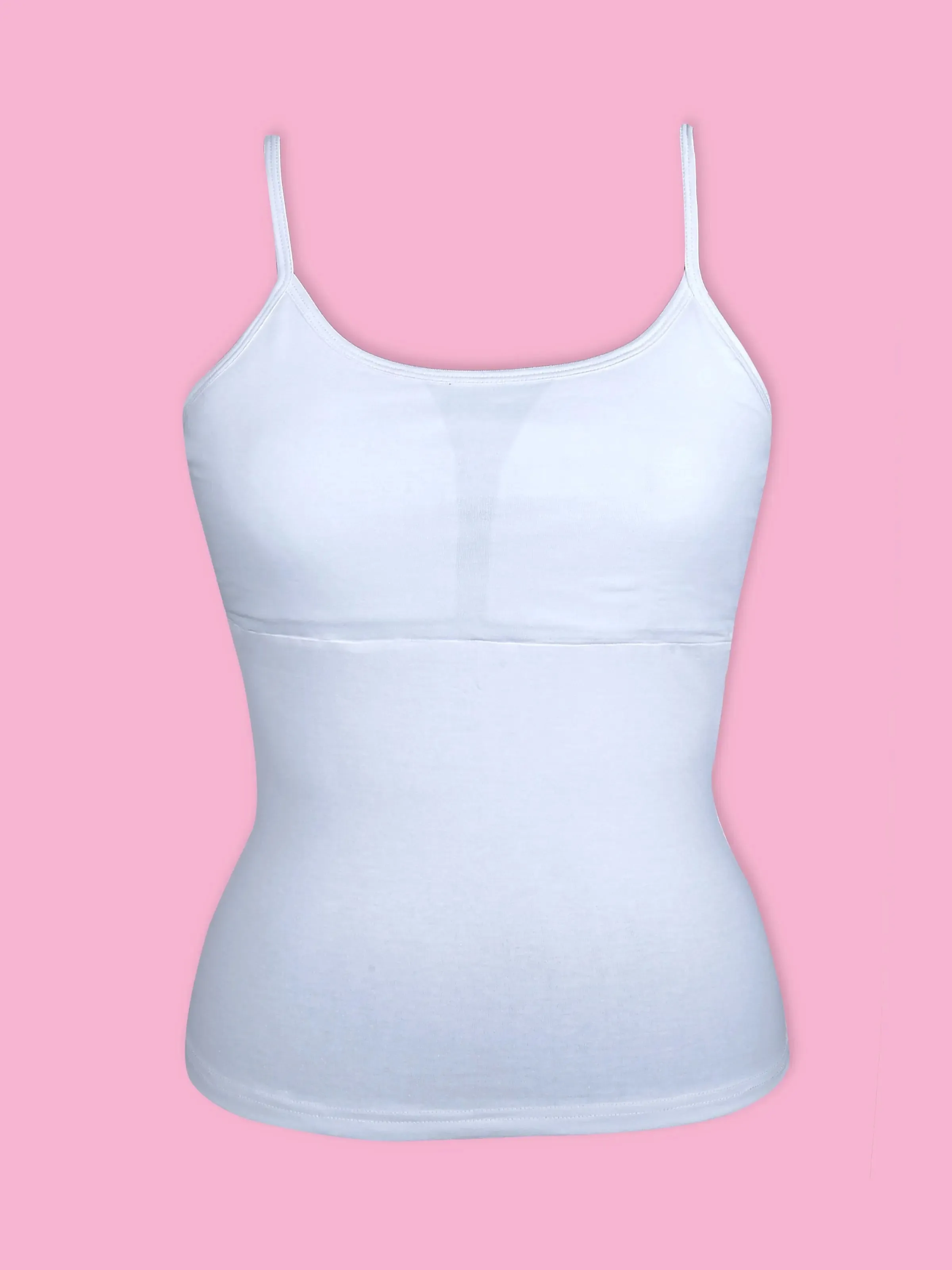 Cotton Padded Camisole Bra in High Coverage with Adjustable Straps - Grey, White & Black Pack-of-3