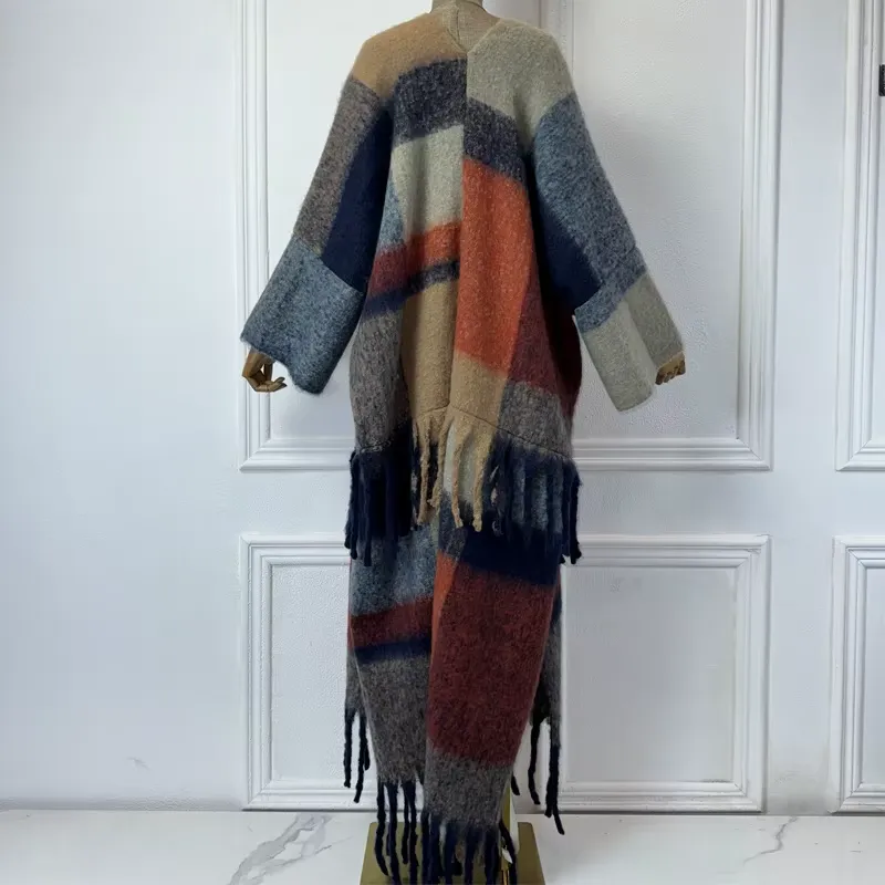 Cozy Mosaic Wool Kimono