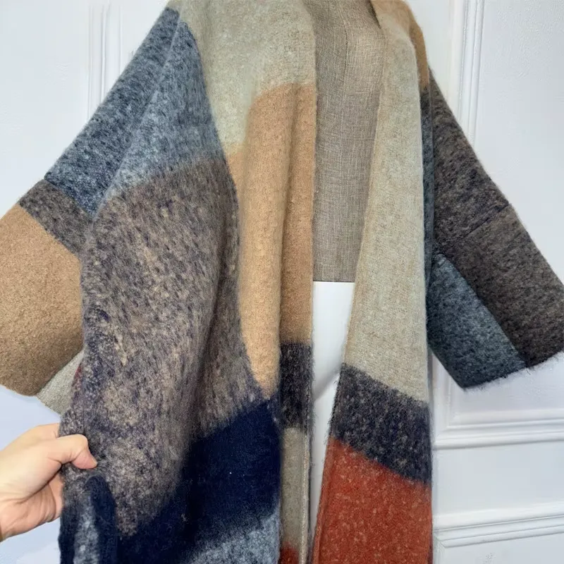 Cozy Mosaic Wool Kimono