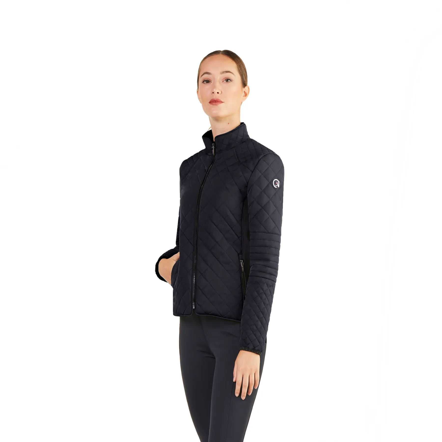 EGO7 Atena Ladies Short Quilted Jacket, Navy Blue