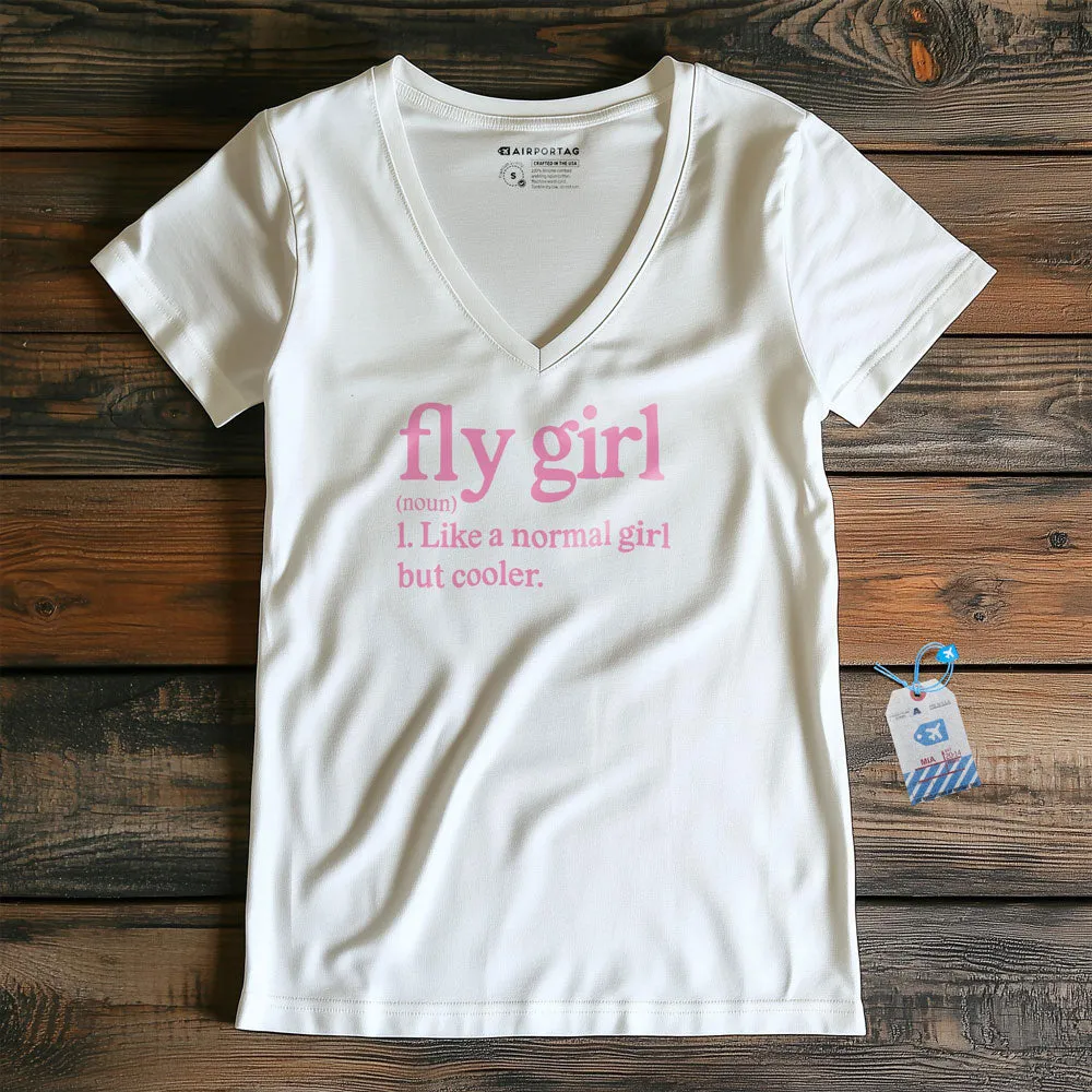 Fly Girl - Women's V-Neck T-Shirt