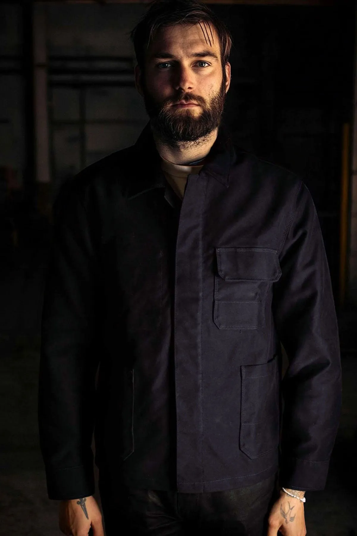 Freenote Cloth - CC-1 Moleskin Chore Coat in Navy