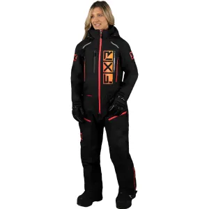 FXR Womens Recruit F.A.S.T. Insulated Monosuit Black/Raspberry-HiVis