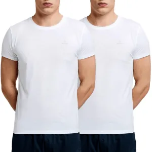 Gant 2 Pack Stretch Cotton Crew Neck T-Shirt - White