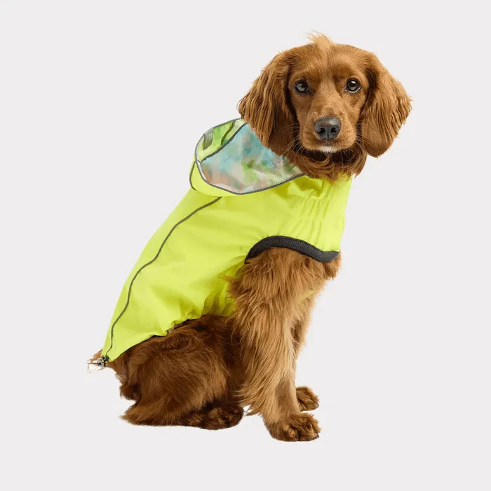 GF Pet Reversible Raincoat Neon Yellow For Dogs