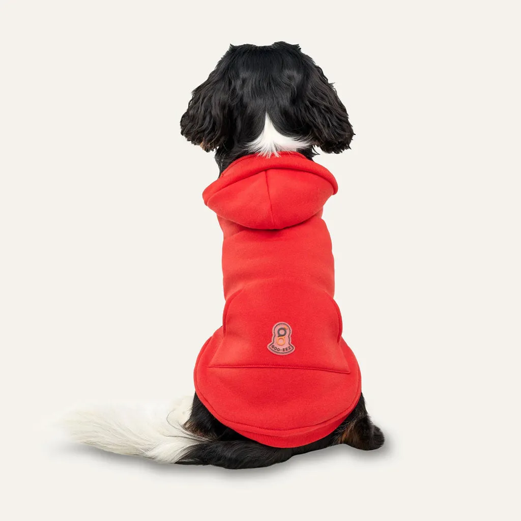 Goo-eez Hoodie Fleece Kangaroo For Dogs, Red