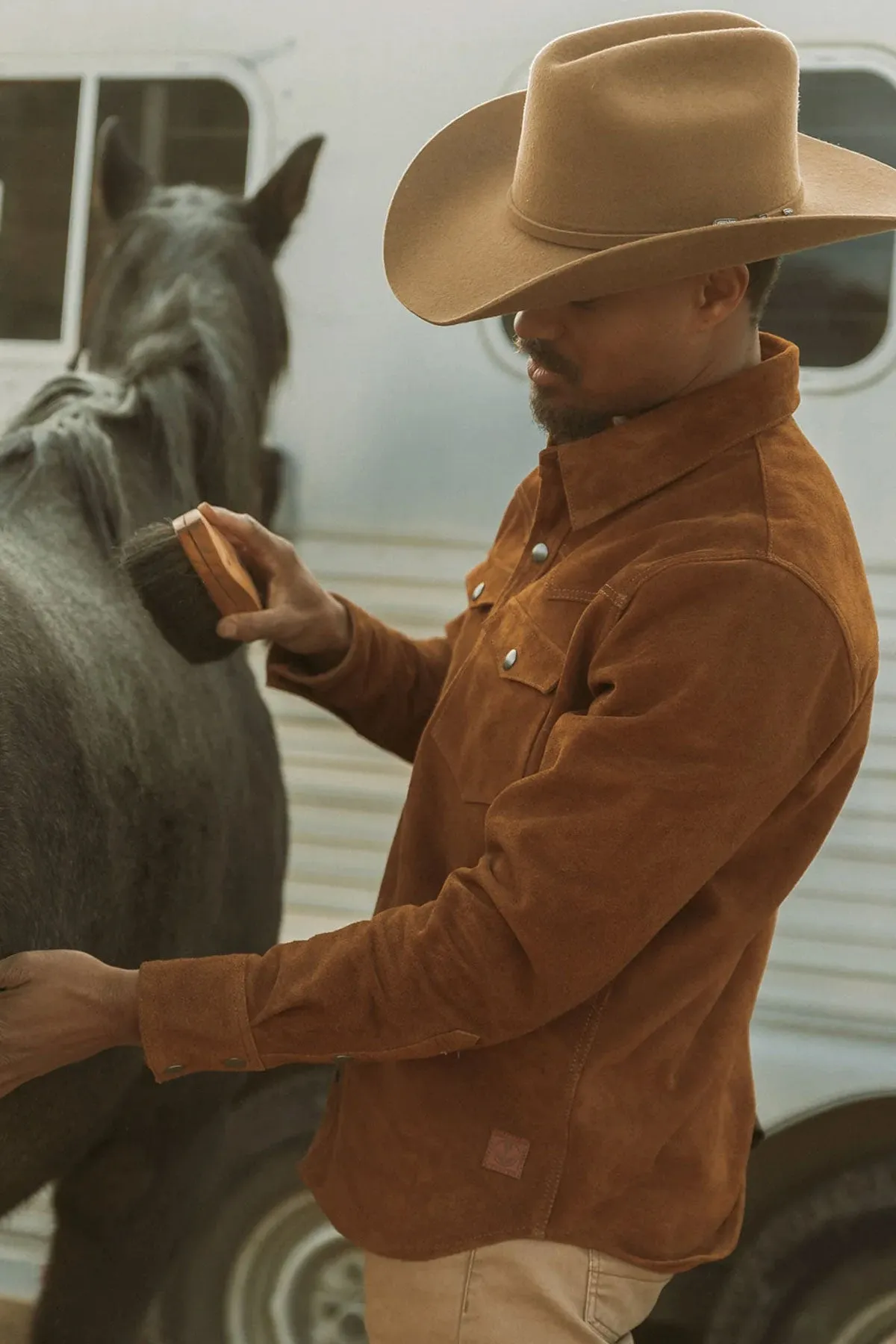 Iron And Resin - Buffalo Suede Fenceline Shirt Jacket