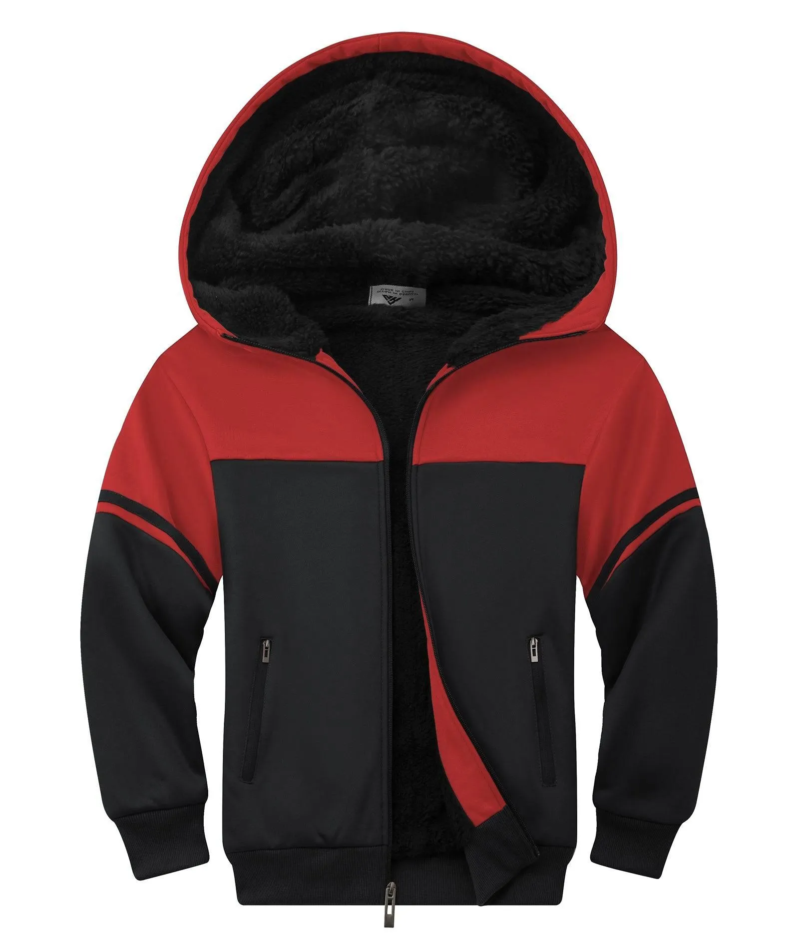 Kid's Fleece Zip-Up Hoodie With Two Pockets-ZPK005541