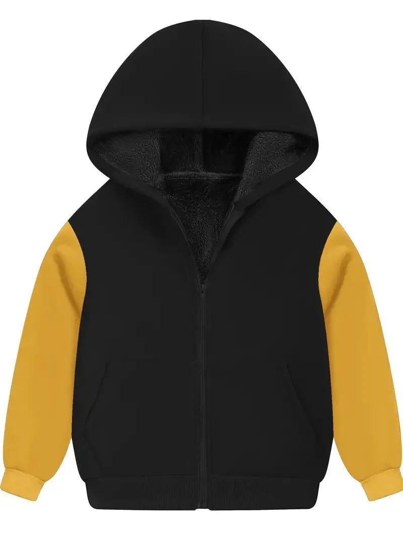 Kid's Winter Fleece Zip-Up Sports Hoodie-ZPK005690