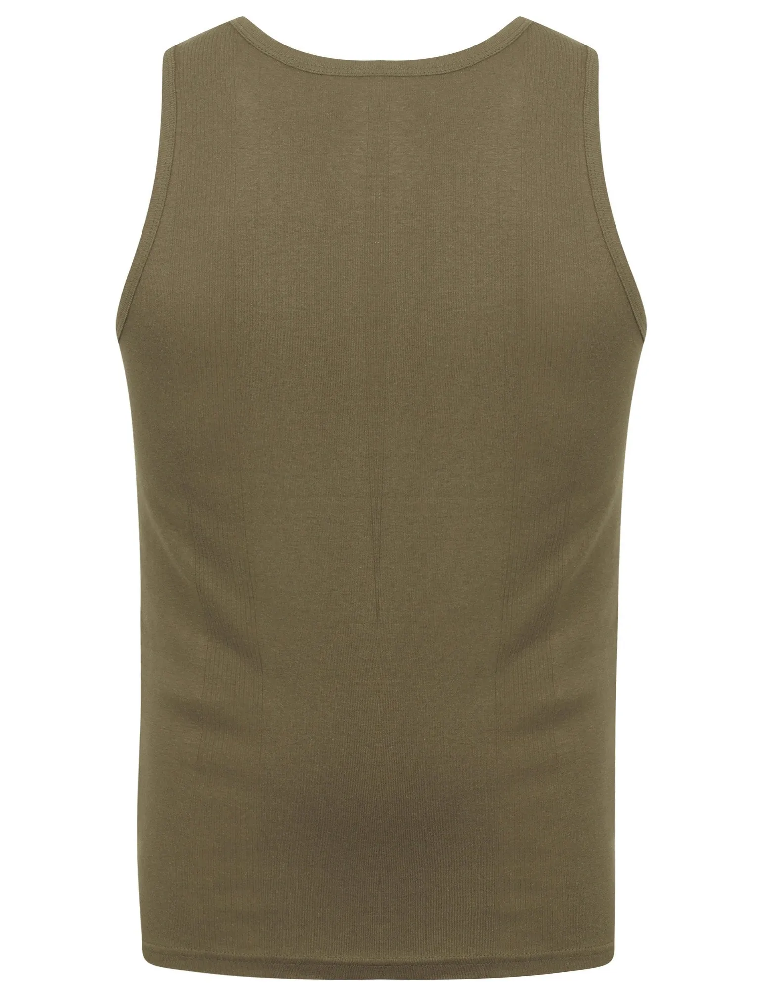 Mace Cotton Ribbed Vest Top In Amazon Khaki - South Shore