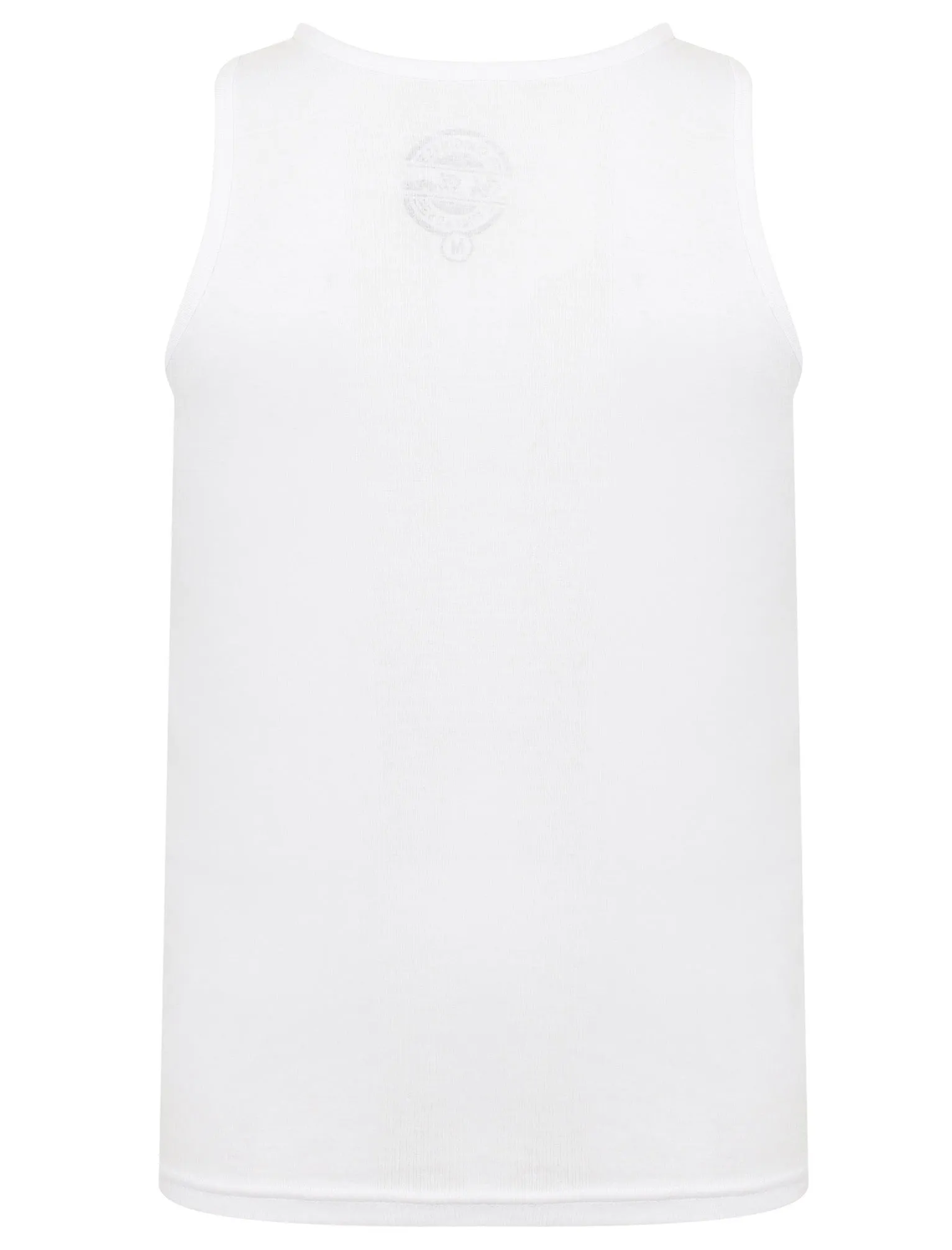 Mace Cotton Ribbed Vest Top In White - South Shore