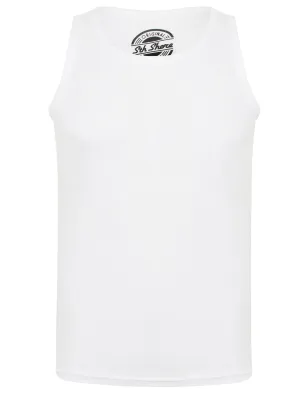 Mace Cotton Ribbed Vest Top In White - South Shore