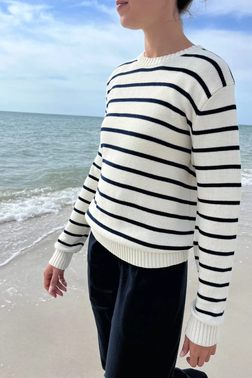 Martha Cotton Thin Stripe Sweater