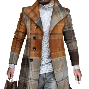 Men's Long Warm Polyester Coat