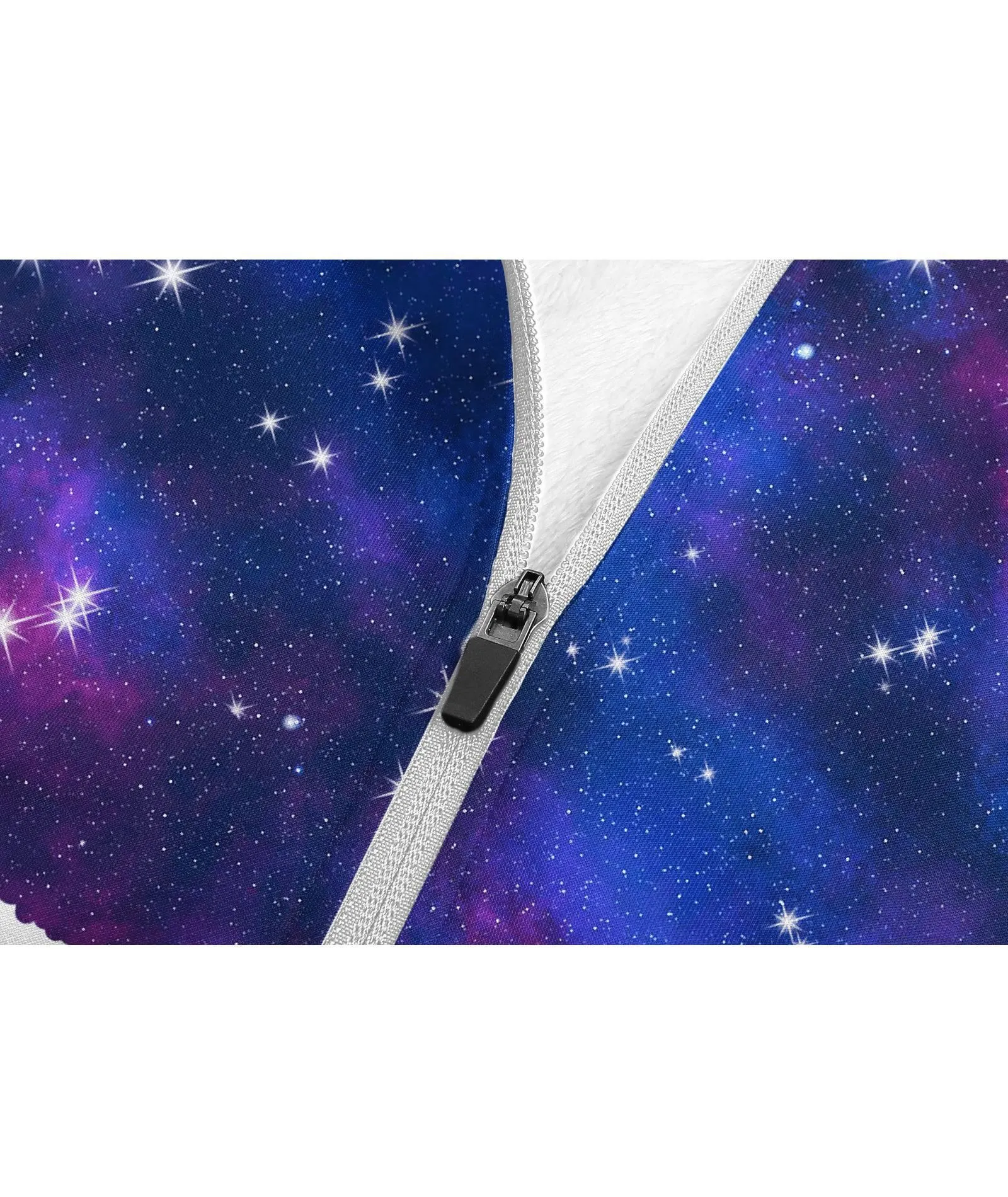 Men's Starry Sky Printed Zip-Up Fleece Hoodie-ZPK000265