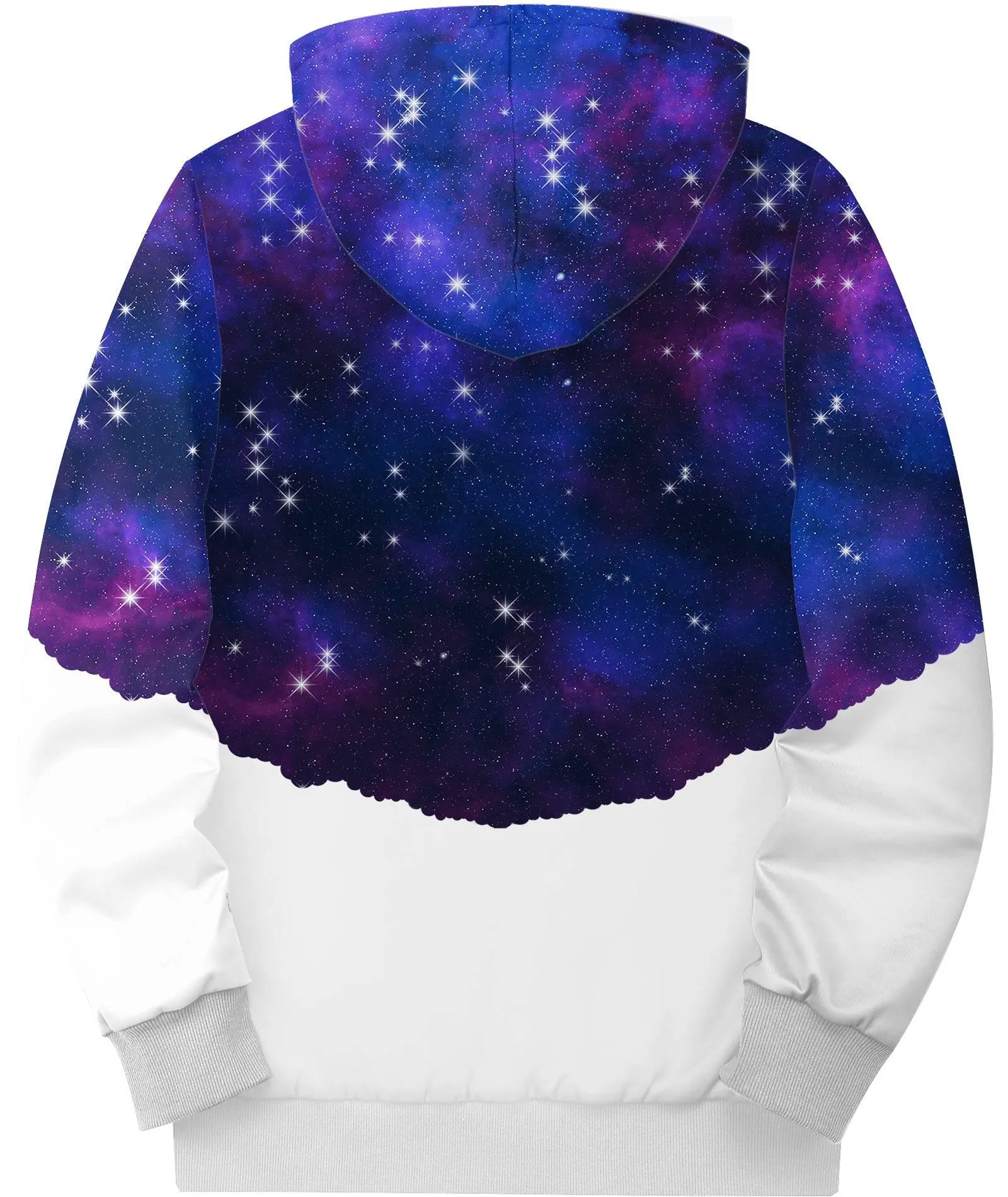 Men's Starry Sky Printed Zip-Up Fleece Hoodie-ZPK000265