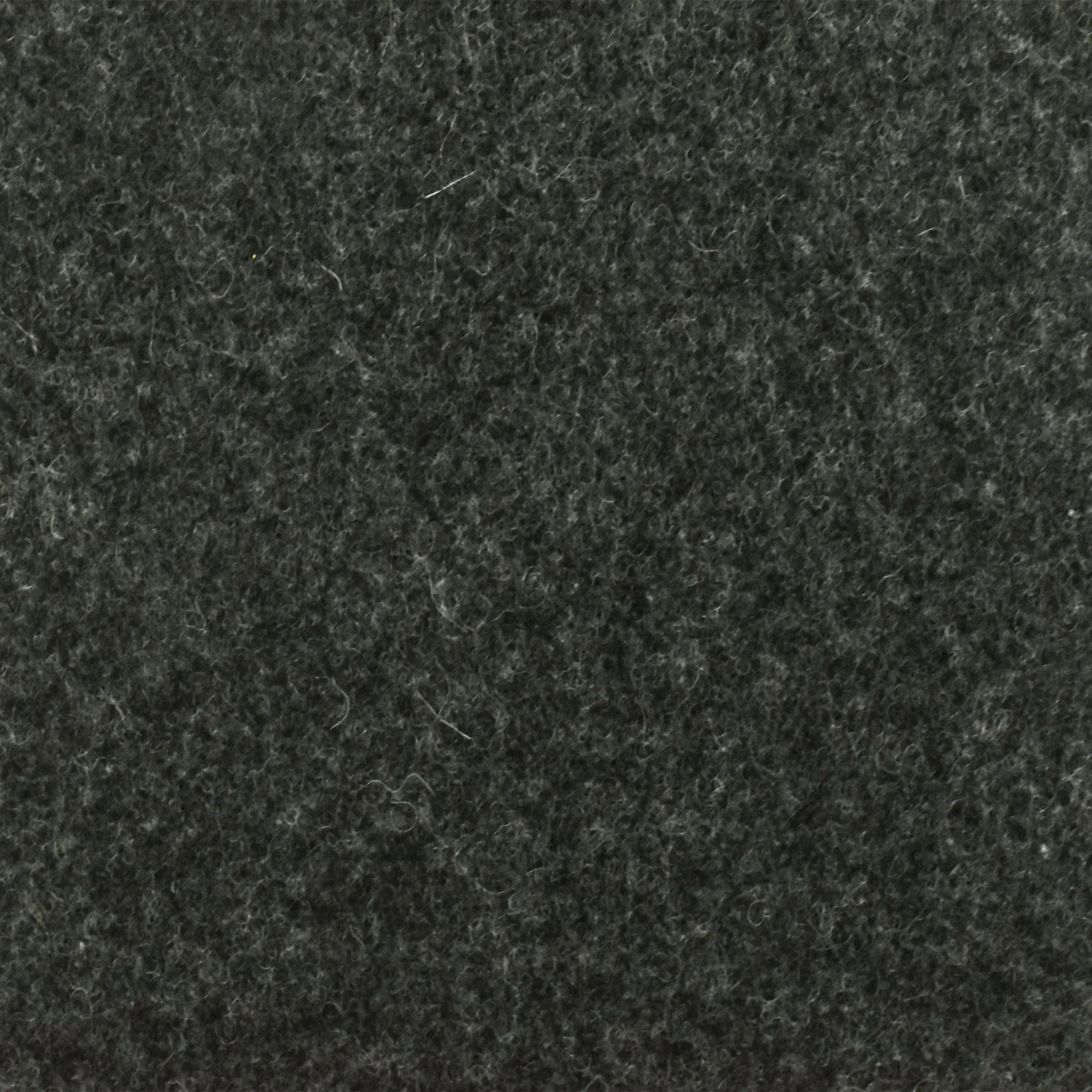 Midnight Black-Gray Wool Blend Brush Poly Fused Back Coating Fabric