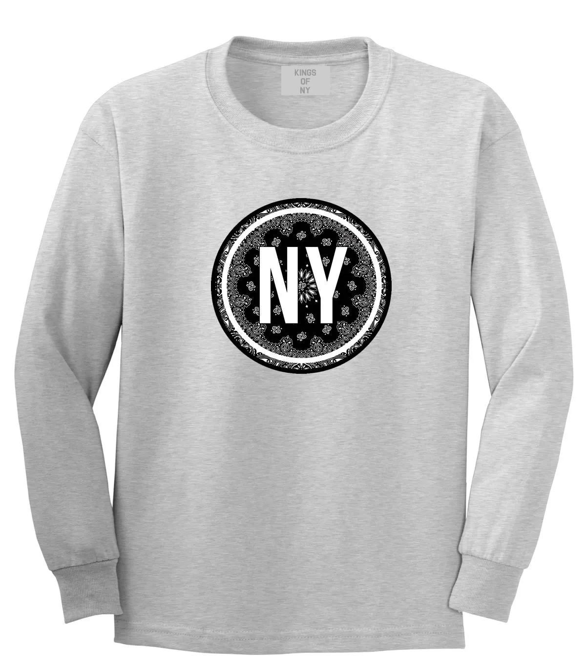 NY Bandana Print New York Long Sleeve T-Shirt