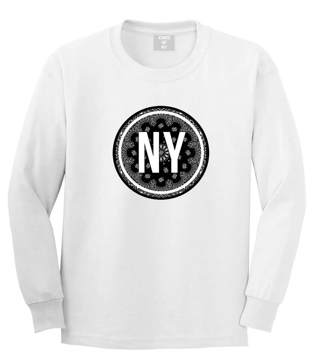 NY Bandana Print New York Long Sleeve T-Shirt