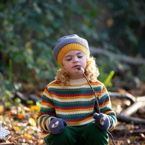 "From One To Another" Honeycomb Rainbow Knitted Sweater