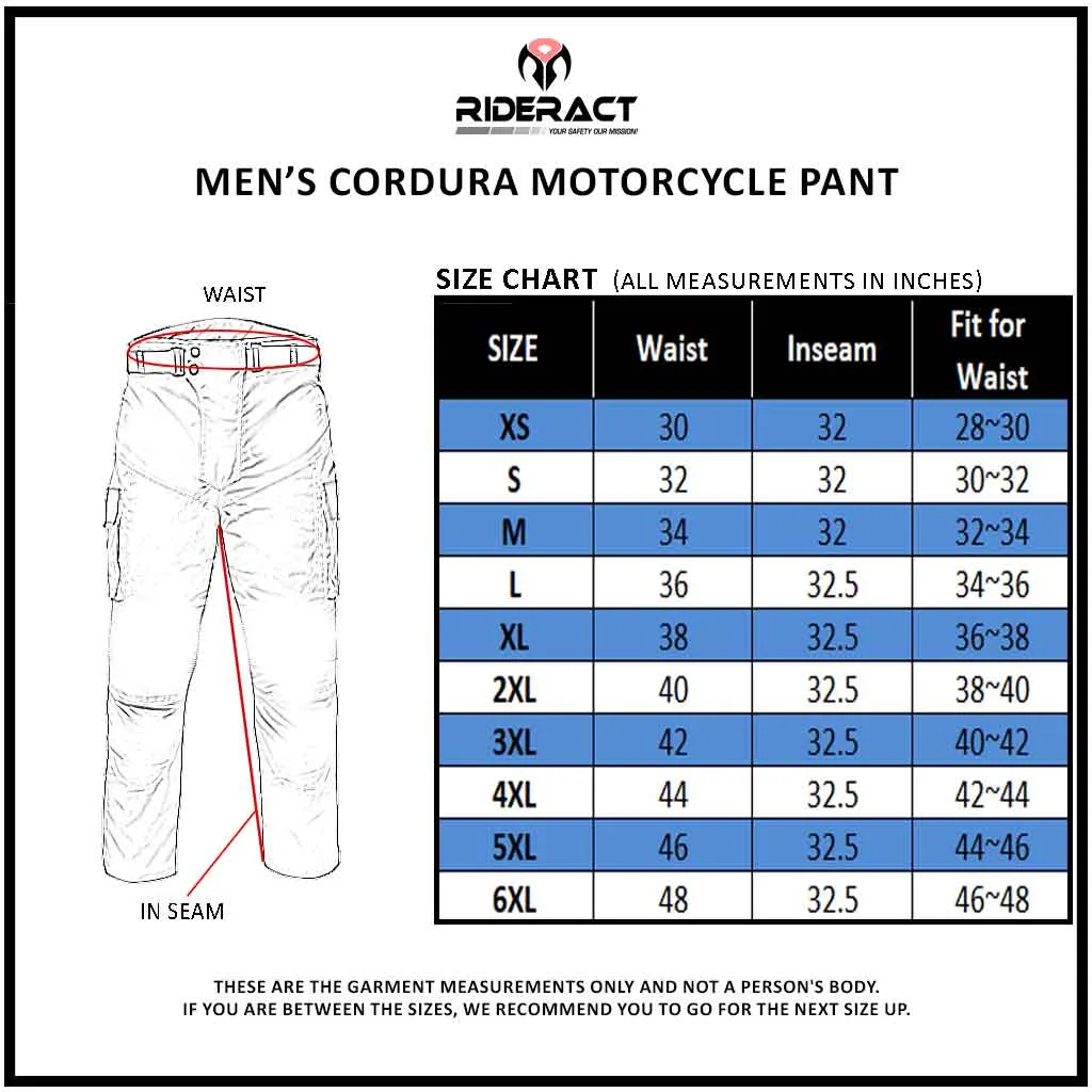 RIDERACT® Cordura Waterproof Motorcycle Pant TARZAN Iron Grey