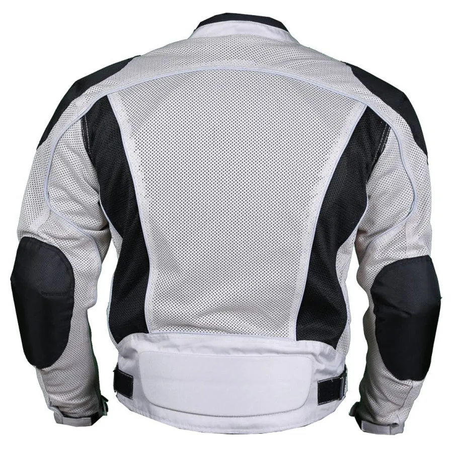 Silver Summer Joy Mesh Motorcycle Jacket