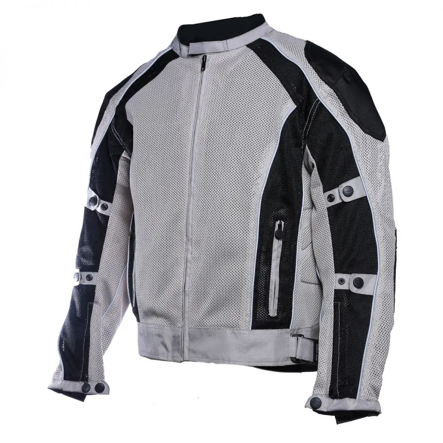 Silver Summer Joy Mesh Motorcycle Jacket