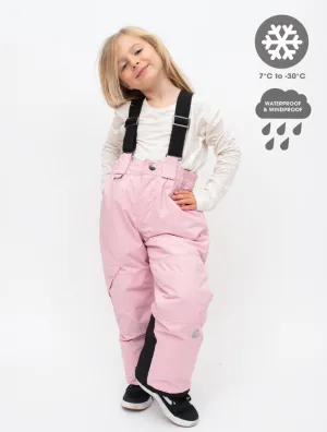 Snowrider Convertible Ski Overalls - Ballet Pink