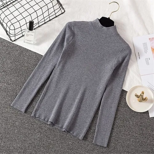 Soft Sweater Women Winter Turtleneck Long Sleeve