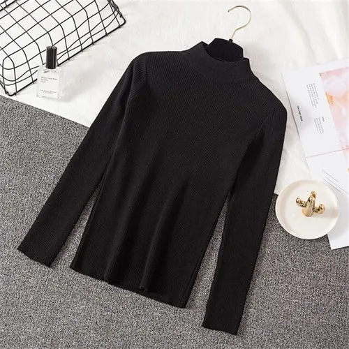 Soft Sweater Women Winter Turtleneck Long Sleeve