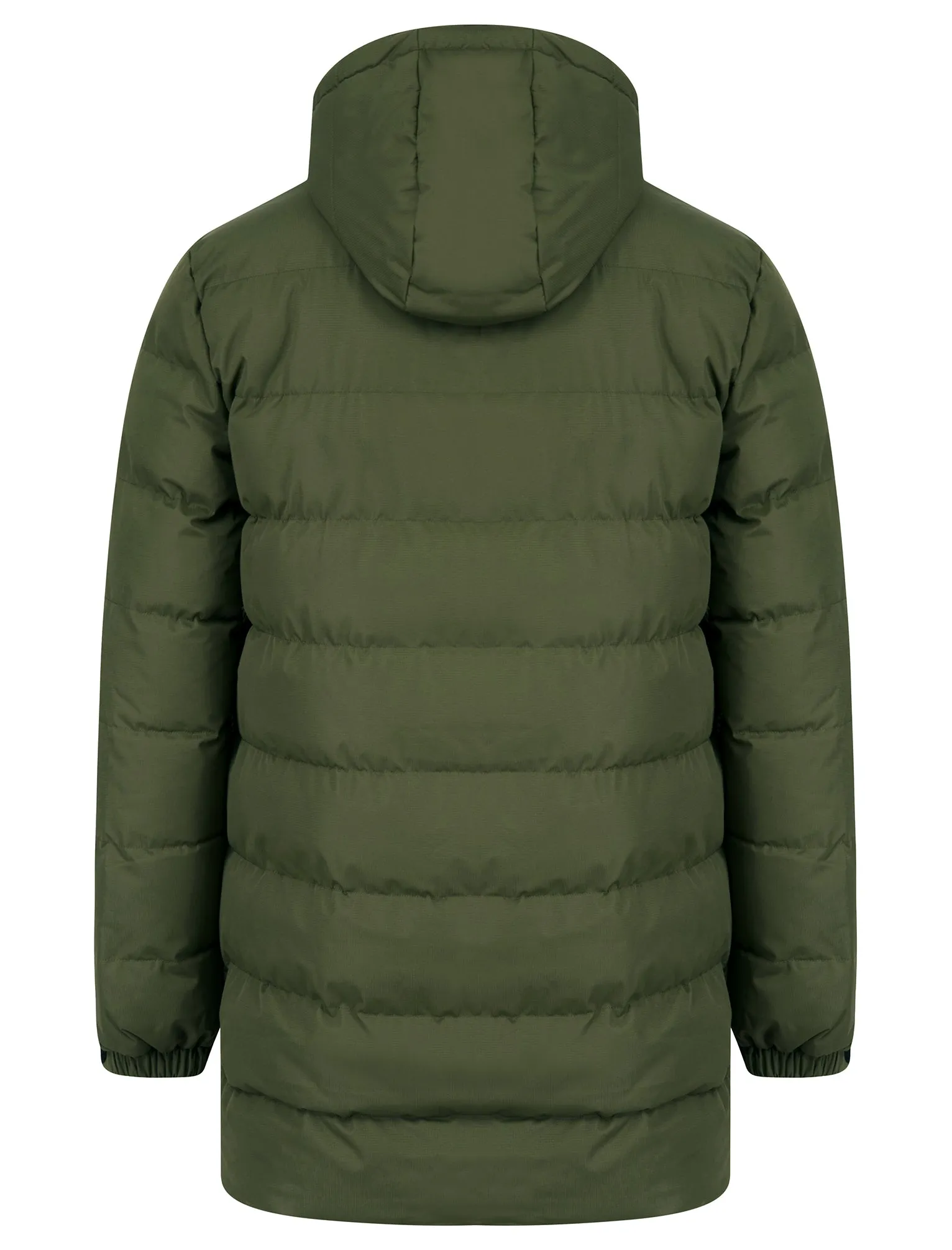 Taffy Micro-Fleece Lined Quilted Puffer Jacket with Hood in Khaki- Tokyo Laundry