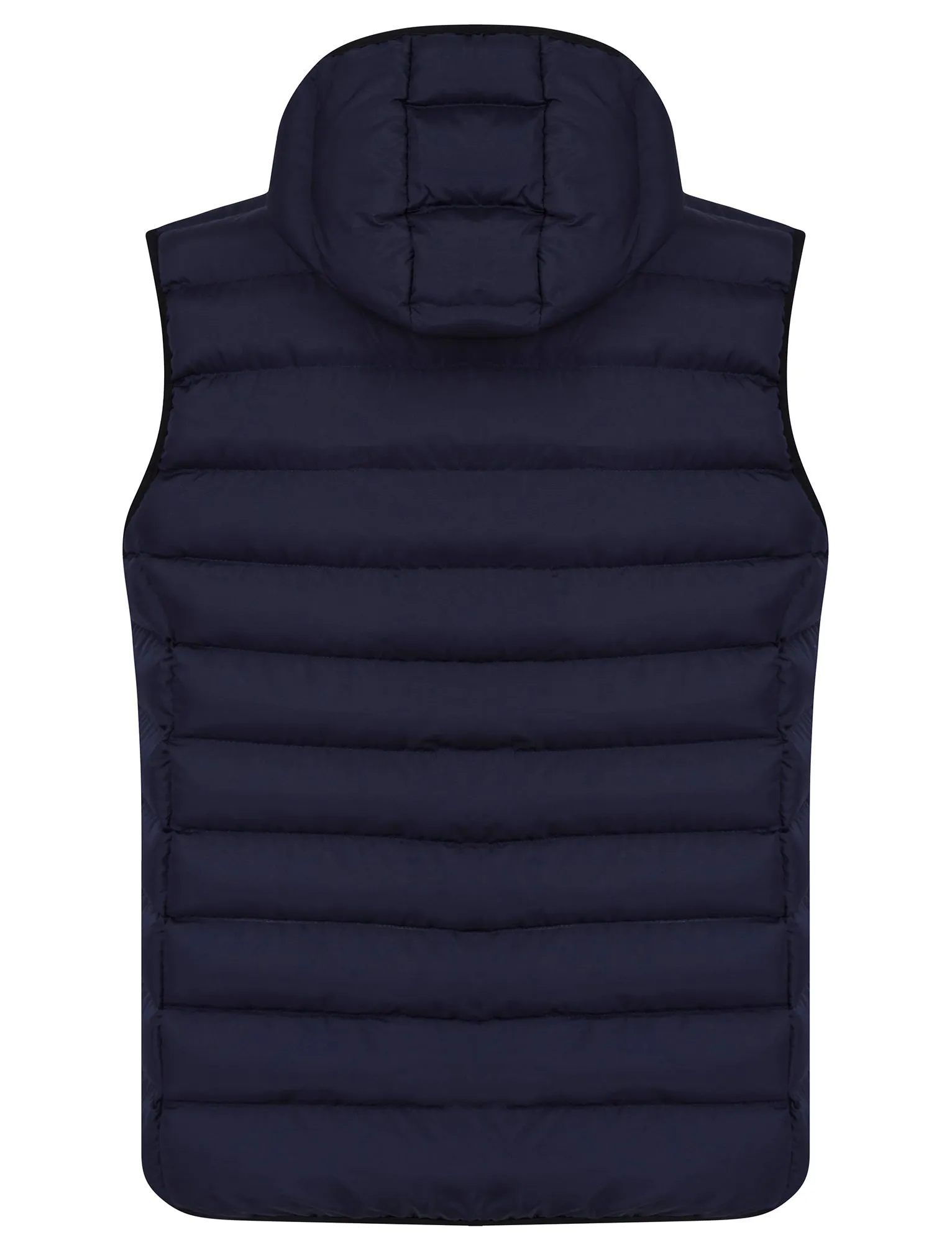 Tamaki Quilted Puffer Gilet with Hood in Sky Captain Navy - Tokyo Laundry