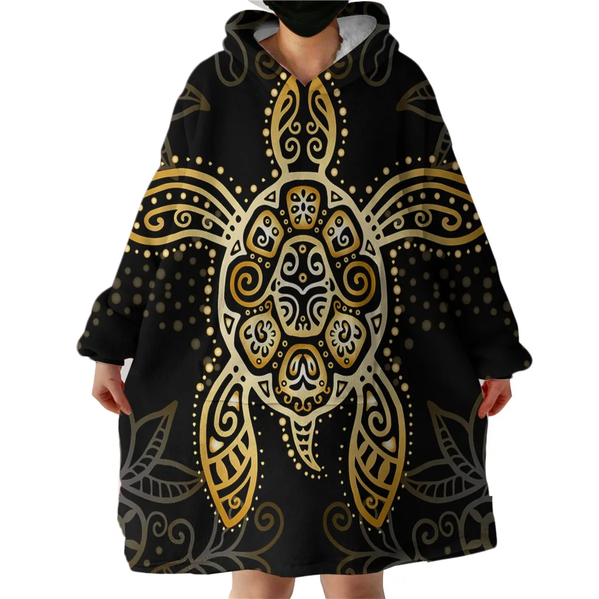 The Golden Sea Turtle Wearable Blanket Hoodie