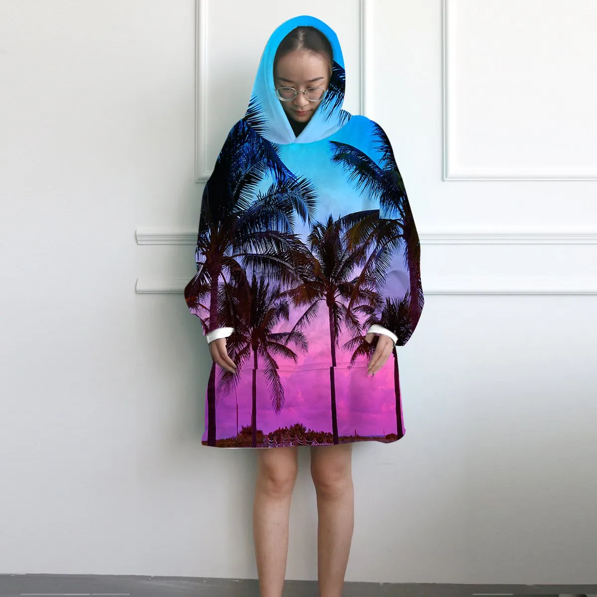 Tropical Skies Wearable Blanket Hoodie