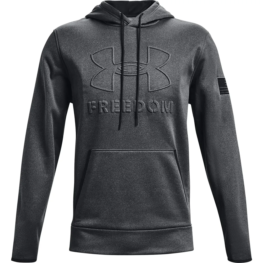 Under Armour mens Freedom Emboss Hoodie, Carbon Black (021)/None, Large