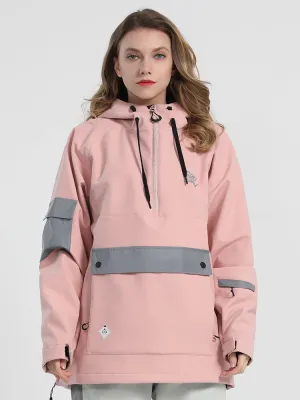 Unisex Winter 2021 Light Pink Waterproof Colorful Fluorescent Ski Jacket