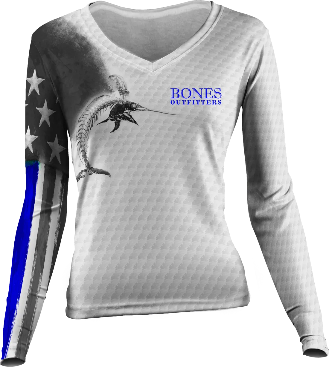 Womens Billfish Stars & Stripes Active Duty Long Sleeve