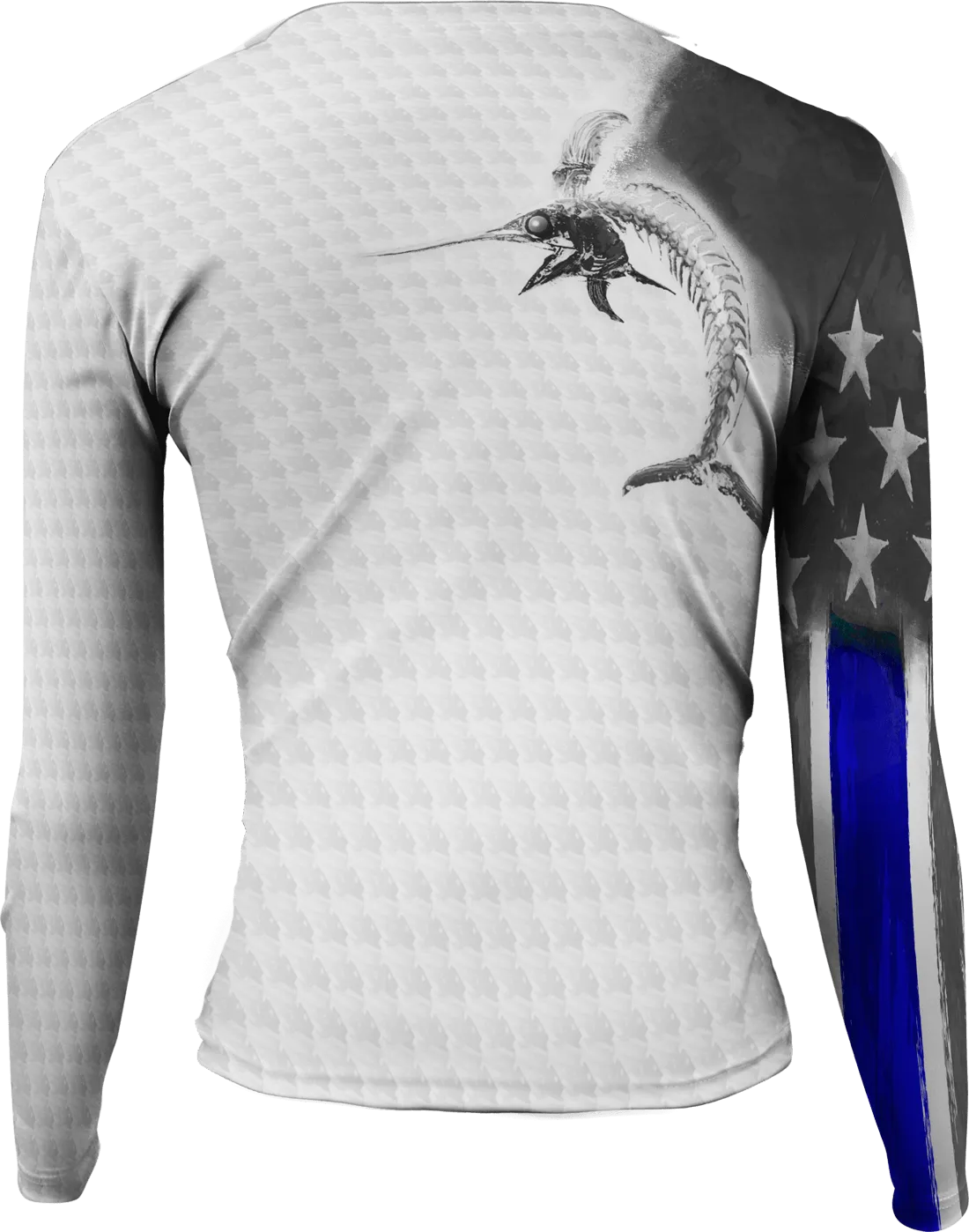 Womens Billfish Stars & Stripes Active Duty Long Sleeve